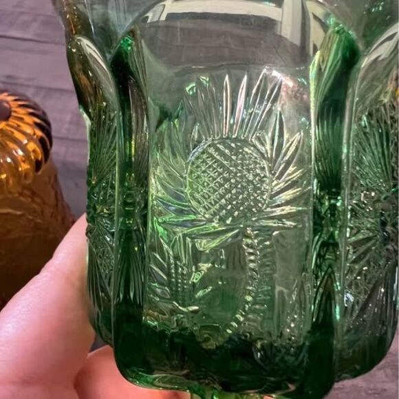 Floral Pattern Water Goblets - Picture 3 of 5